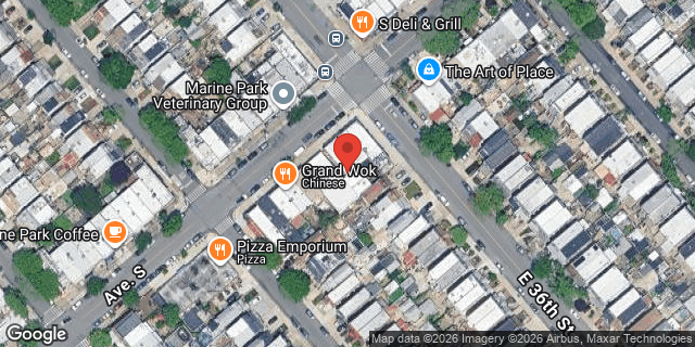 Aerial map of 3518 AVENUE S, Brooklyn