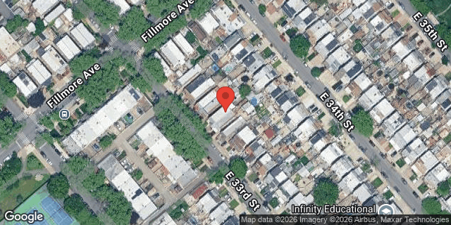 Aerial map of 1923 EAST 33 STREET, Brooklyn