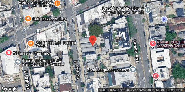 Aerial map of 1649 EAST 19 STREET, Brooklyn