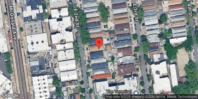 Aerial map of 1637 EAST 2 STREET, Brooklyn
