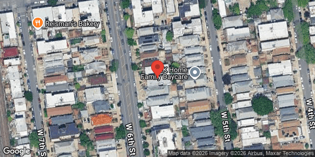Aerial map of 1529 WEST 6 STREET, Brooklyn