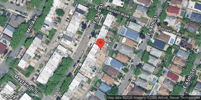 Aerial map of 2519 EAST 63 STREET, Brooklyn