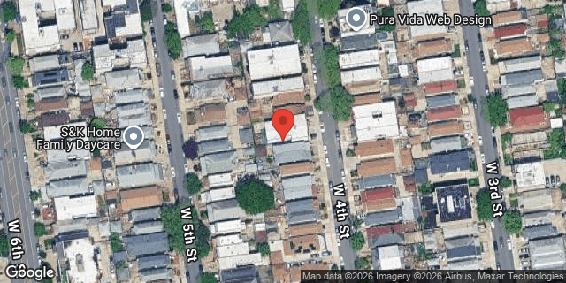 Aerial map of 1536 WEST 4 STREET, Brooklyn