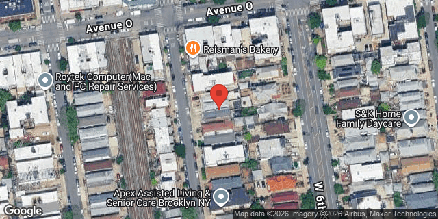 Aerial map of 1519 WEST 7 STREET, Brooklyn