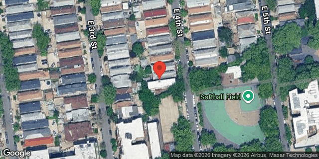 Aerial map of 1664 EAST 4 STREET, Brooklyn