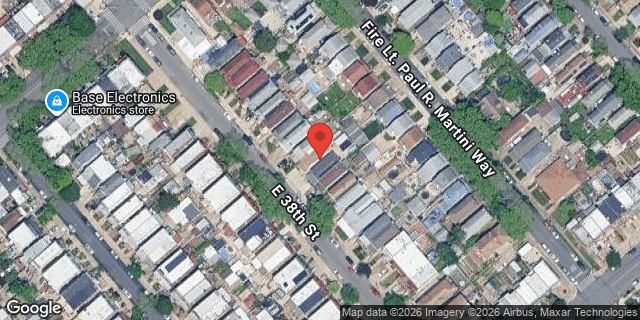 Aerial map of 2037 EAST 38 STREET, Brooklyn