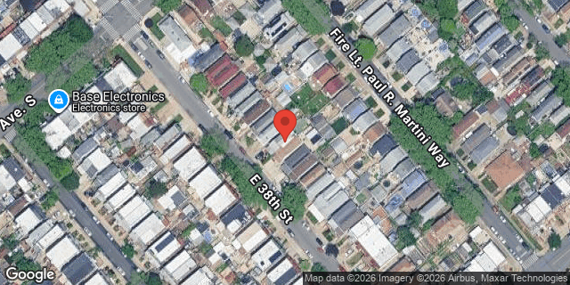 Aerial map of 2035 EAST 38 STREET, Brooklyn