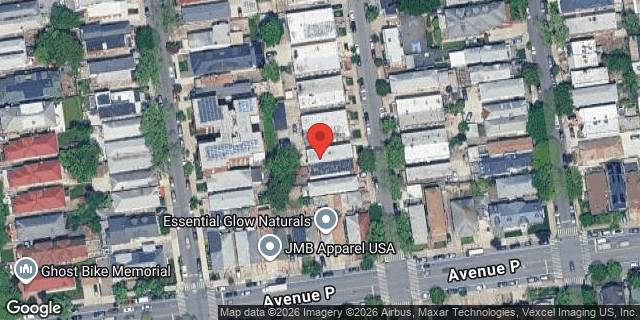 Aerial map of 1582 EAST 8 STREET, Brooklyn