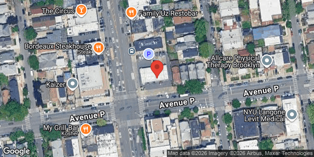 Aerial map of CONEY ISLAND AVENUE, Brooklyn