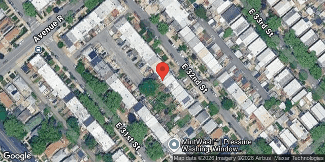 Aerial map of 1836 EAST 32 STREET, Brooklyn