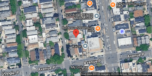Aerial map of 1587 EAST 10 STREET, Brooklyn