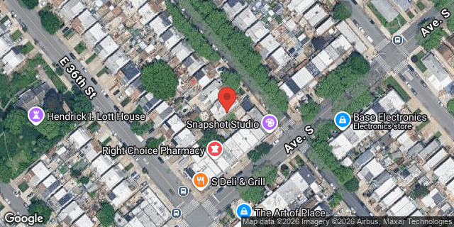 Aerial map of 1974 EAST 37 STREET, Brooklyn