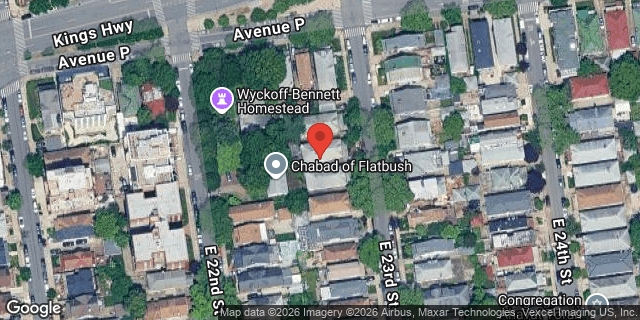 Aerial map of 1620 EAST 23 STREET, Brooklyn