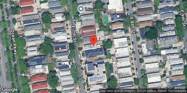 Aerial map of 1649 EAST 7 STREET, Brooklyn