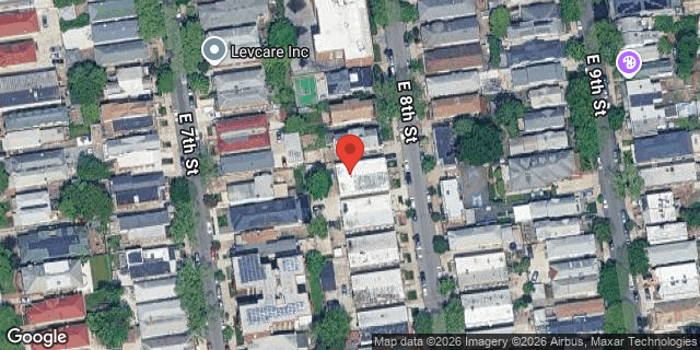 Aerial map of 1558 EAST 8 STREET, Brooklyn