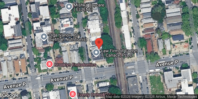 Aerial map of 1593 EAST 15 STREET, Brooklyn