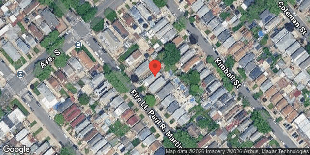 Aerial map of 2025 RYDER STREET, Brooklyn