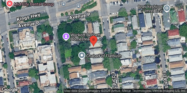 Aerial map of 1616 EAST 23 STREET, Brooklyn