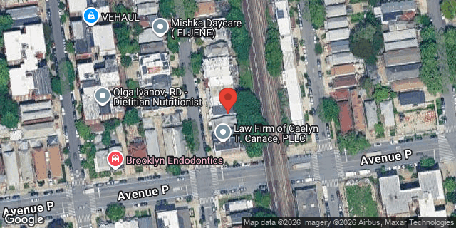 Aerial map of 1583 EAST 15 STREET, Brooklyn