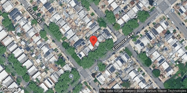 Aerial map of 3411 FILLMORE AVENUE, Brooklyn