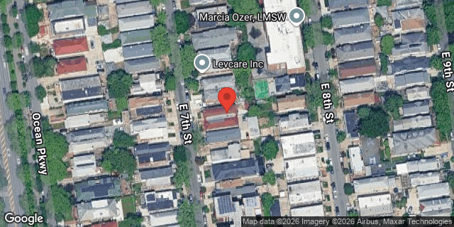 Aerial map of 1637 EAST 7 STREET, Brooklyn
