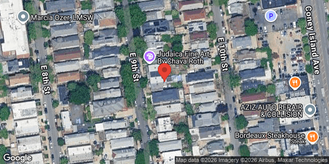 Aerial map of 1559 EAST 9 STREET, Brooklyn