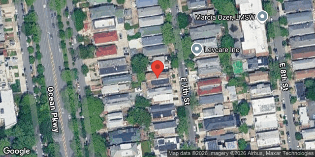 Aerial map of 1632 EAST 7 STREET, Brooklyn