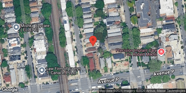 Aerial map of 1583 EAST 16 STREET, Brooklyn
