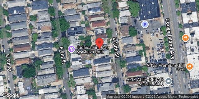 Aerial map of 1552 EAST 10 STREET, Brooklyn