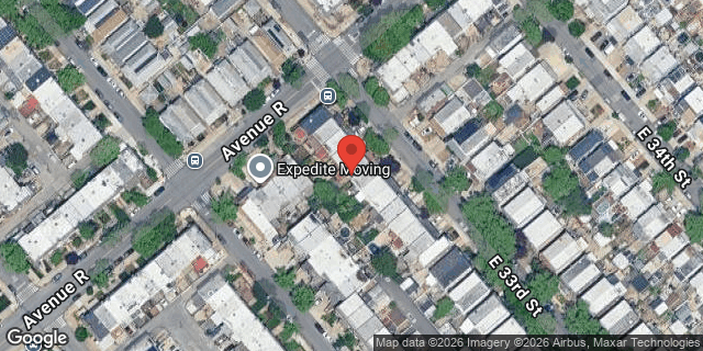 Aerial map of 1812 EAST 33 STREET, Brooklyn