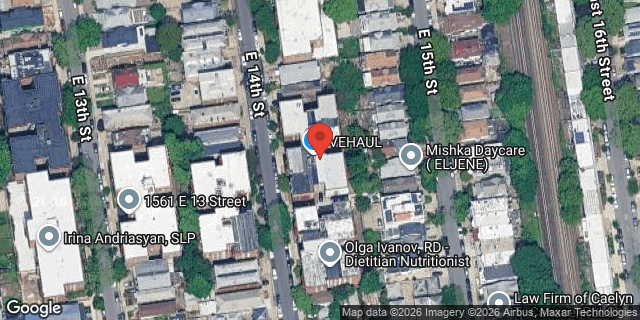 Aerial map of 1565 EAST 14 STREET, Brooklyn