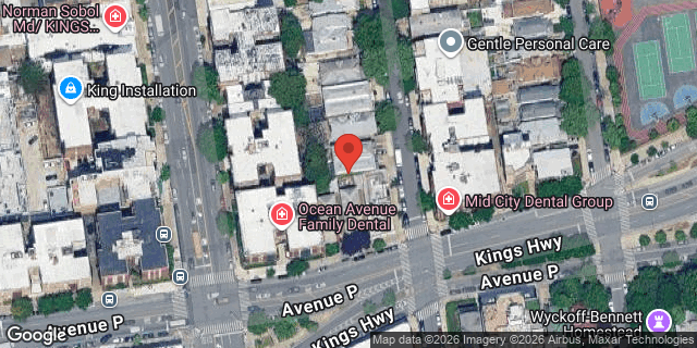 Aerial map of 1706 EAST 21 STREET, Brooklyn