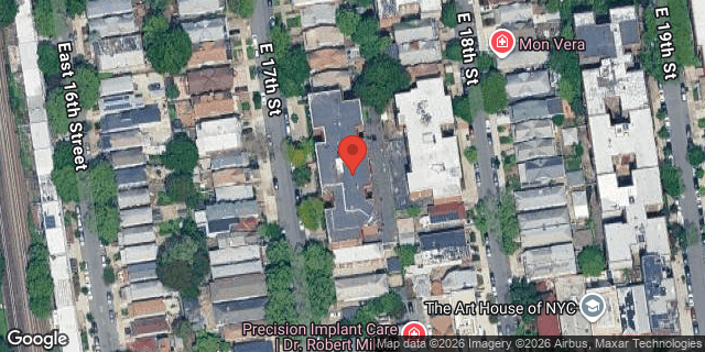 Aerial map of 1577 EAST 17 STREET, Brooklyn