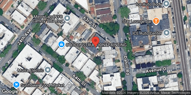 Aerial map of 2430 63 STREET, Brooklyn