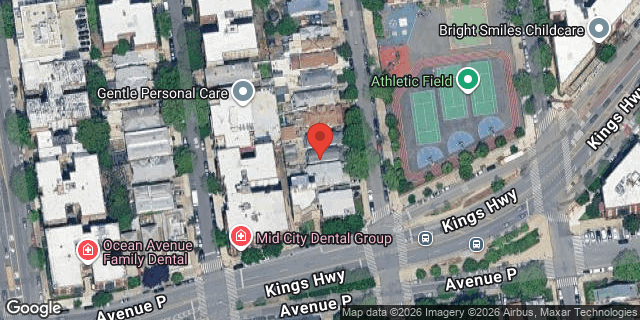 Aerial map of 1640 EAST 22 STREET, Brooklyn