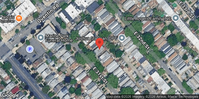 Aerial map of 1729 EAST 31 STREET, Brooklyn