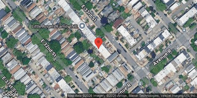 Aerial map of 1762 EAST 33 STREET, Brooklyn
