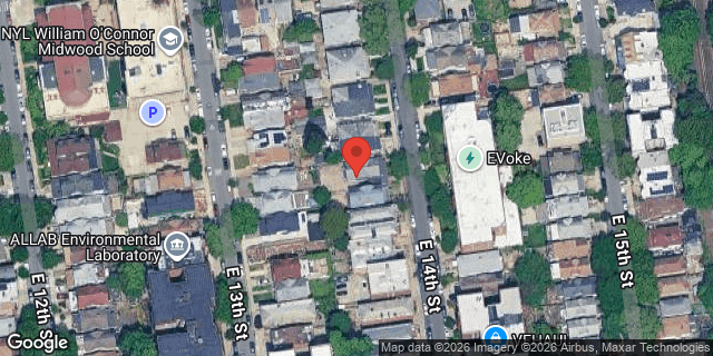 Aerial map of 1534 EAST 14 STREET, Brooklyn