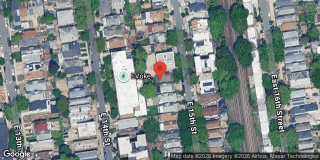 Aerial map of 1538 EAST 15 STREET, Brooklyn