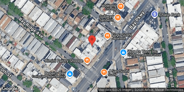 Aerial map of 6814 BAY PARKWAY, Brooklyn