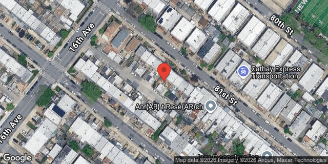 Aerial map of 1628 81 STREET, Brooklyn
