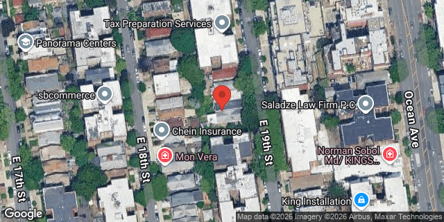 Aerial map of 1548 EAST 19 STREET, Brooklyn