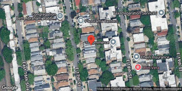 Aerial map of 1545 EAST 17 STREET, Brooklyn