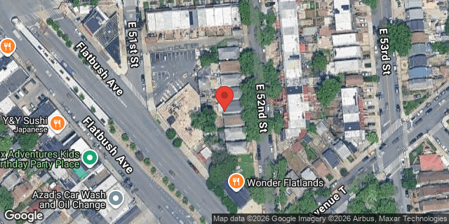 Aerial map of 1922 EAST 52 STREET, Brooklyn