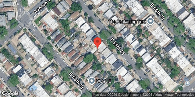 Aerial map of 2036 EAST 55 STREET, Brooklyn