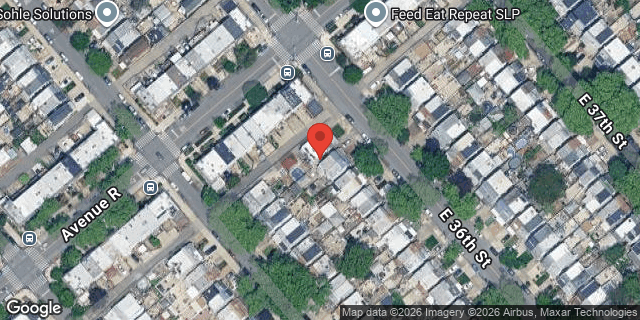 Aerial map of 1814 EAST 36 STREET, Brooklyn
