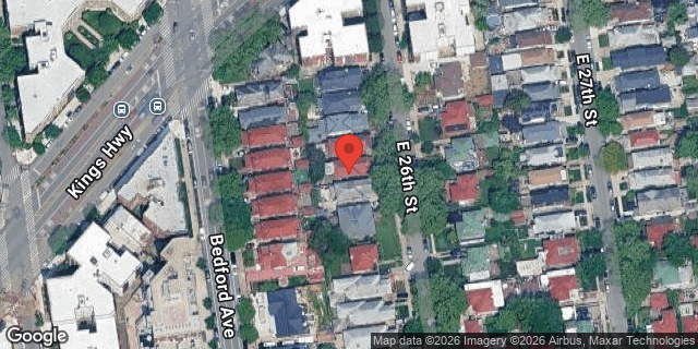 Aerial map of 1562 EAST 26 STREET, Brooklyn