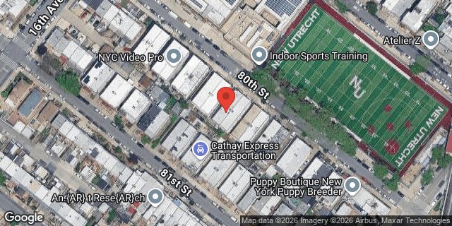 Aerial map of 1648 80 STREET, Brooklyn