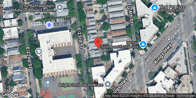 Aerial map of 1549 EAST 23 STREET, Brooklyn