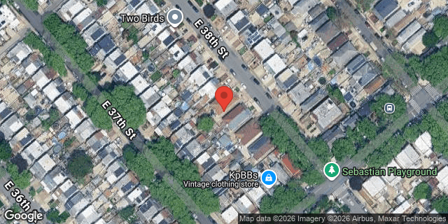 Aerial map of 1858 EAST 38 STREET, Brooklyn